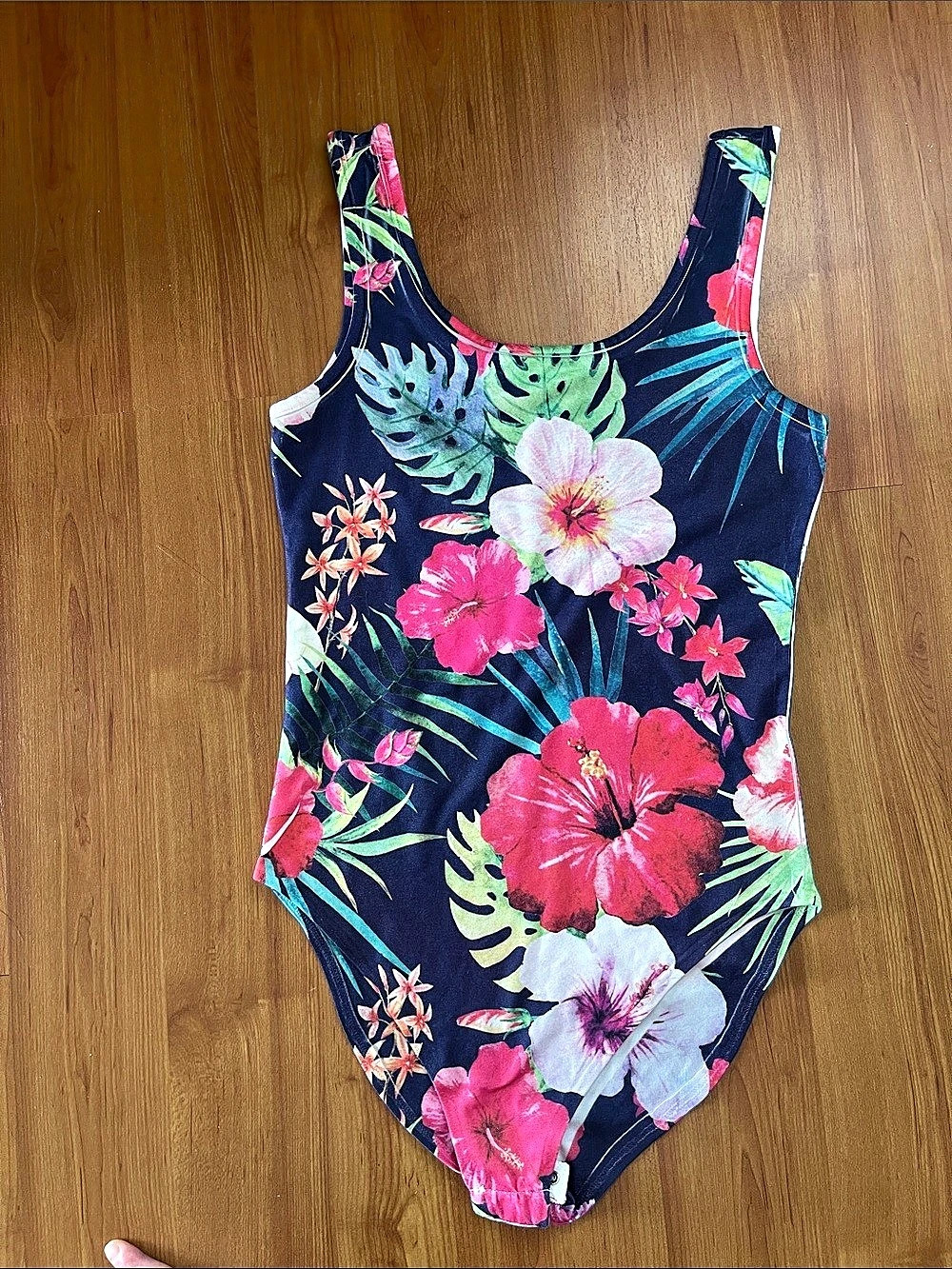 JFloral One-Piece Bodysuit in Blue & Pink Like New
